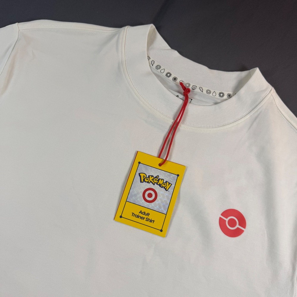 Pokemon 30th Anniversary Gengar Trainer Shirt Target Exclusive Cream Small NWT